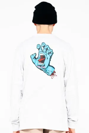 Santa Cruz Longsleeve T-Shirt Screaming Hand Chest L/S Tee - Athletic Heather