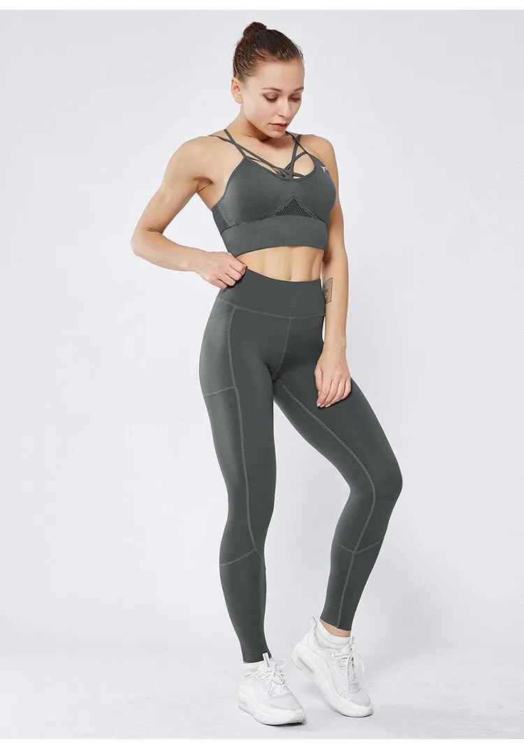 Shapewear Smoothie Compression Leggings with cell pocket - Grey