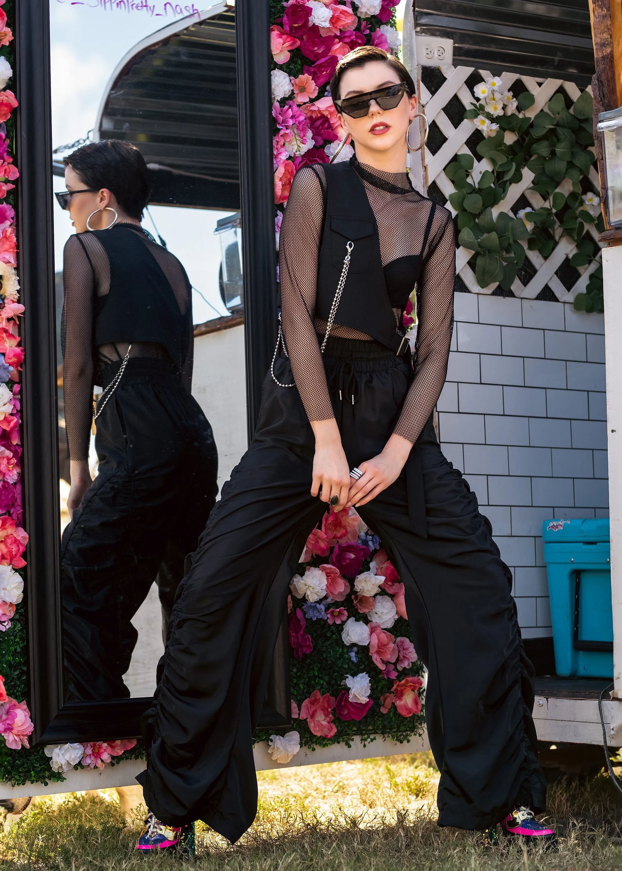 Side Cinched Parachute Pants