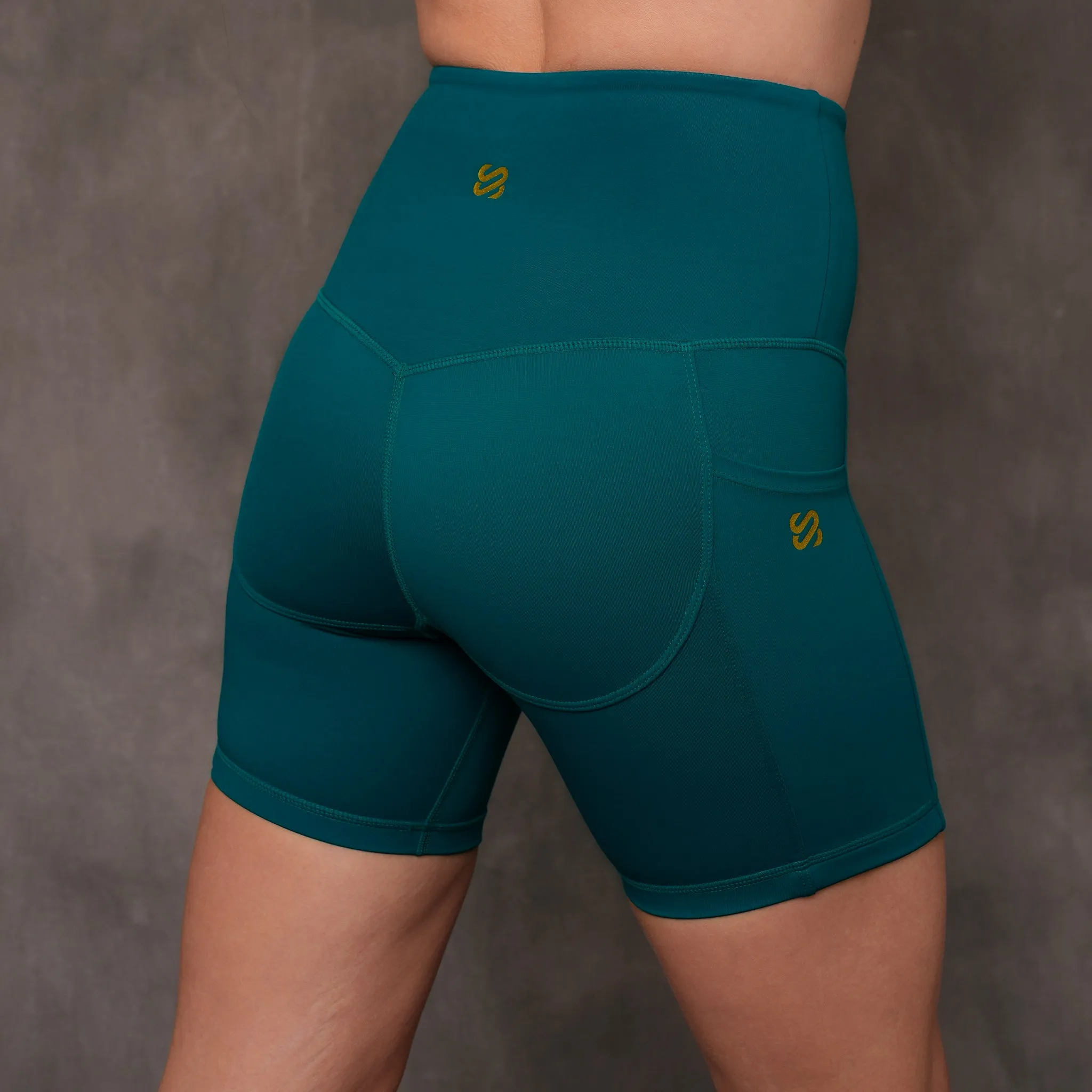 SJ Rainbow Collection High Waisted Butt Shaping Leggings (Mid-Thigh Length)
