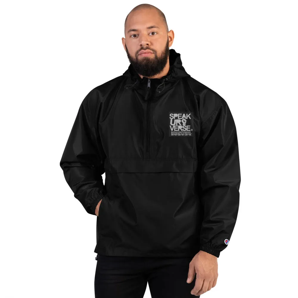 Speak UR Verse Embroidered Champion Packable Jacket