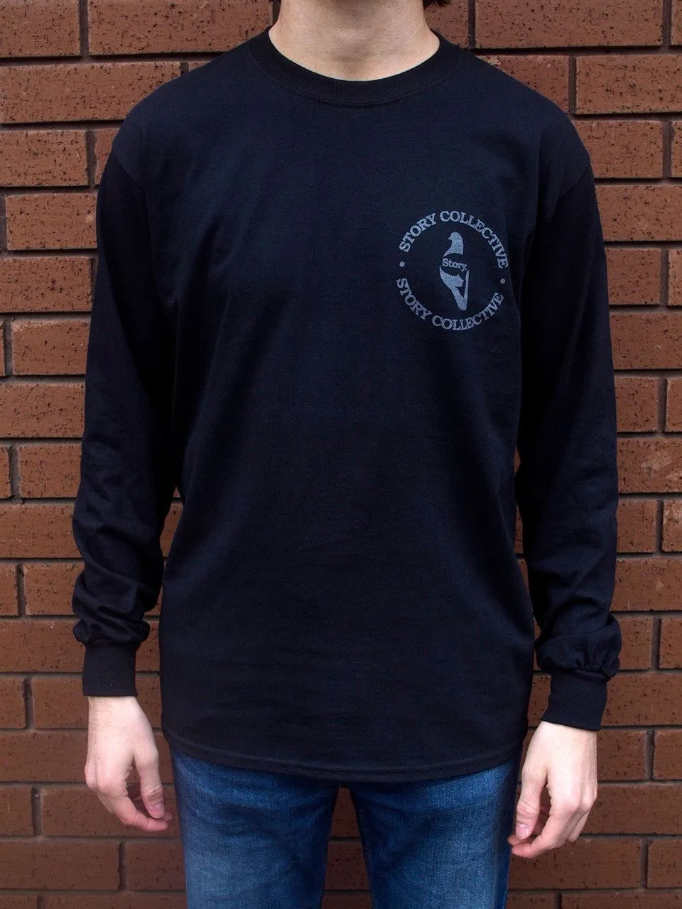 Story Collective Circle Long Sleeve Tee Black