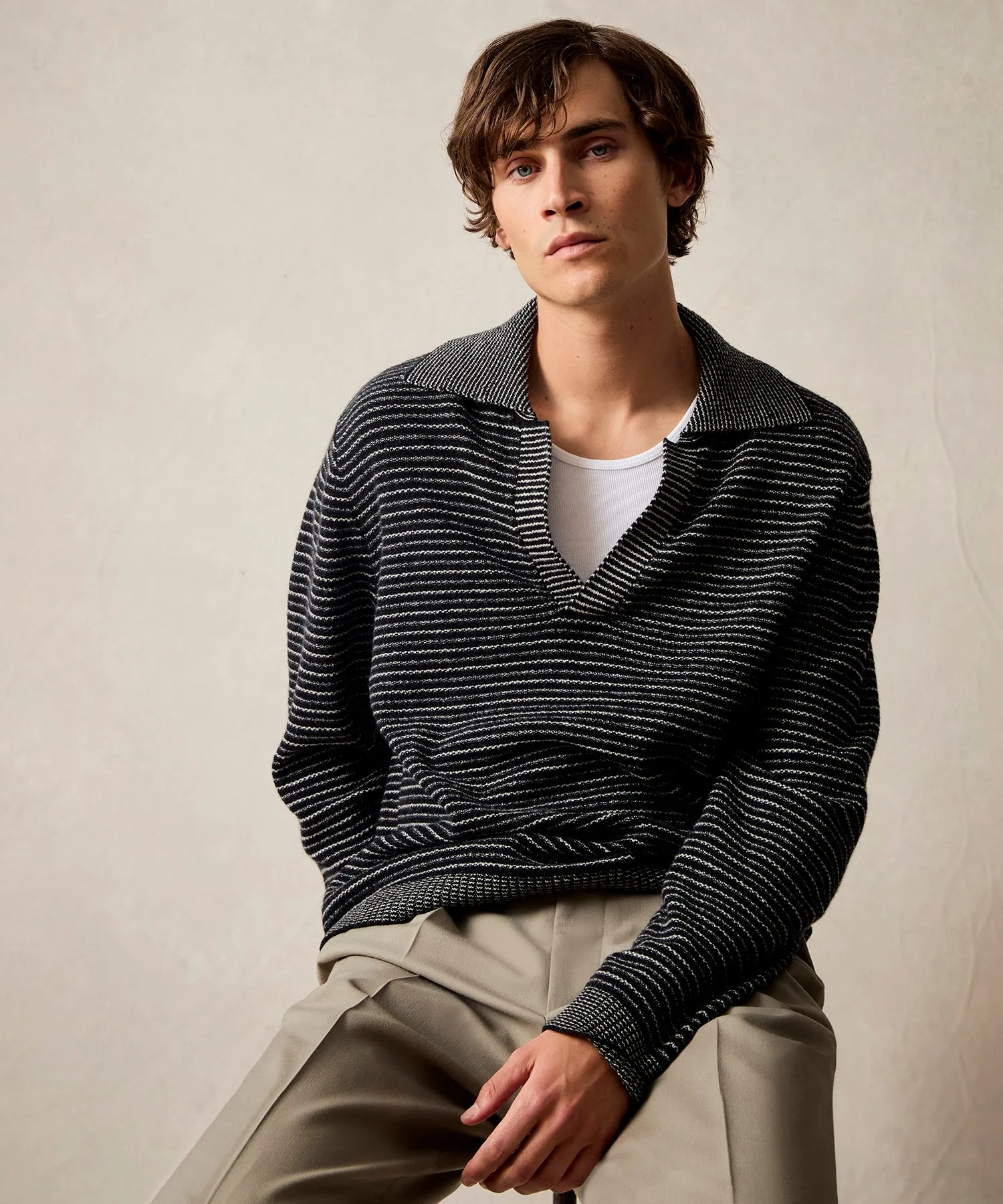 Striped Montauk Sweater Polo