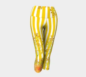 Stripes and Florals Yellow Capri