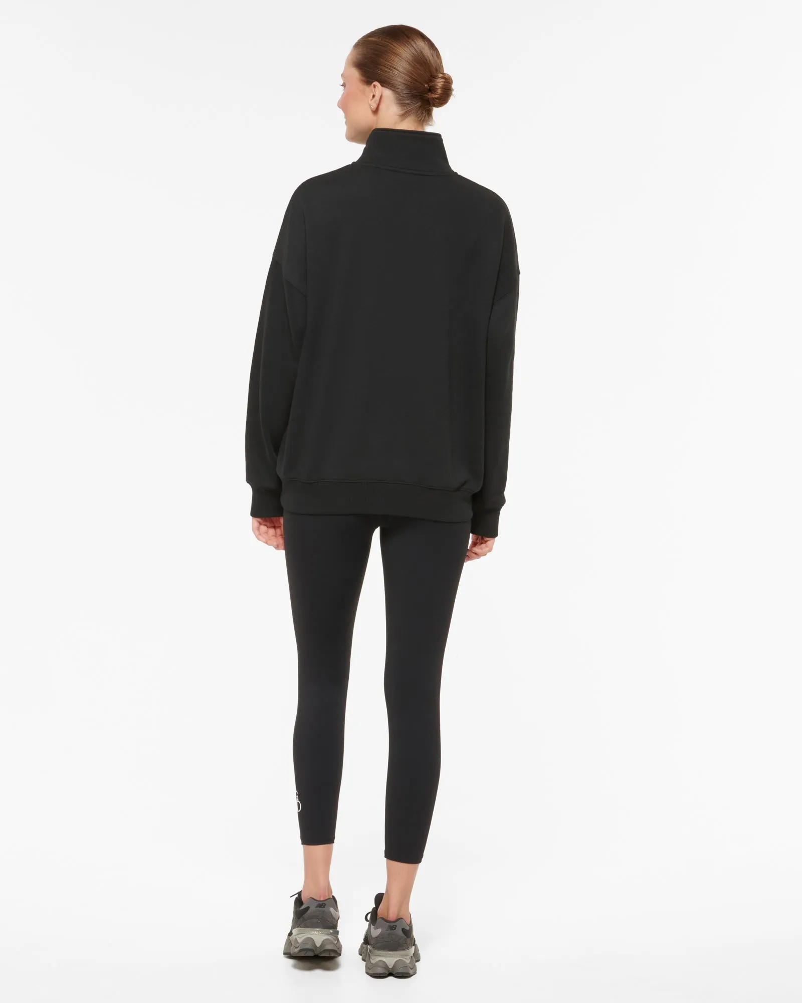 STUDIO HALF-ZIP SIGNATURE SWEATER BLACK
