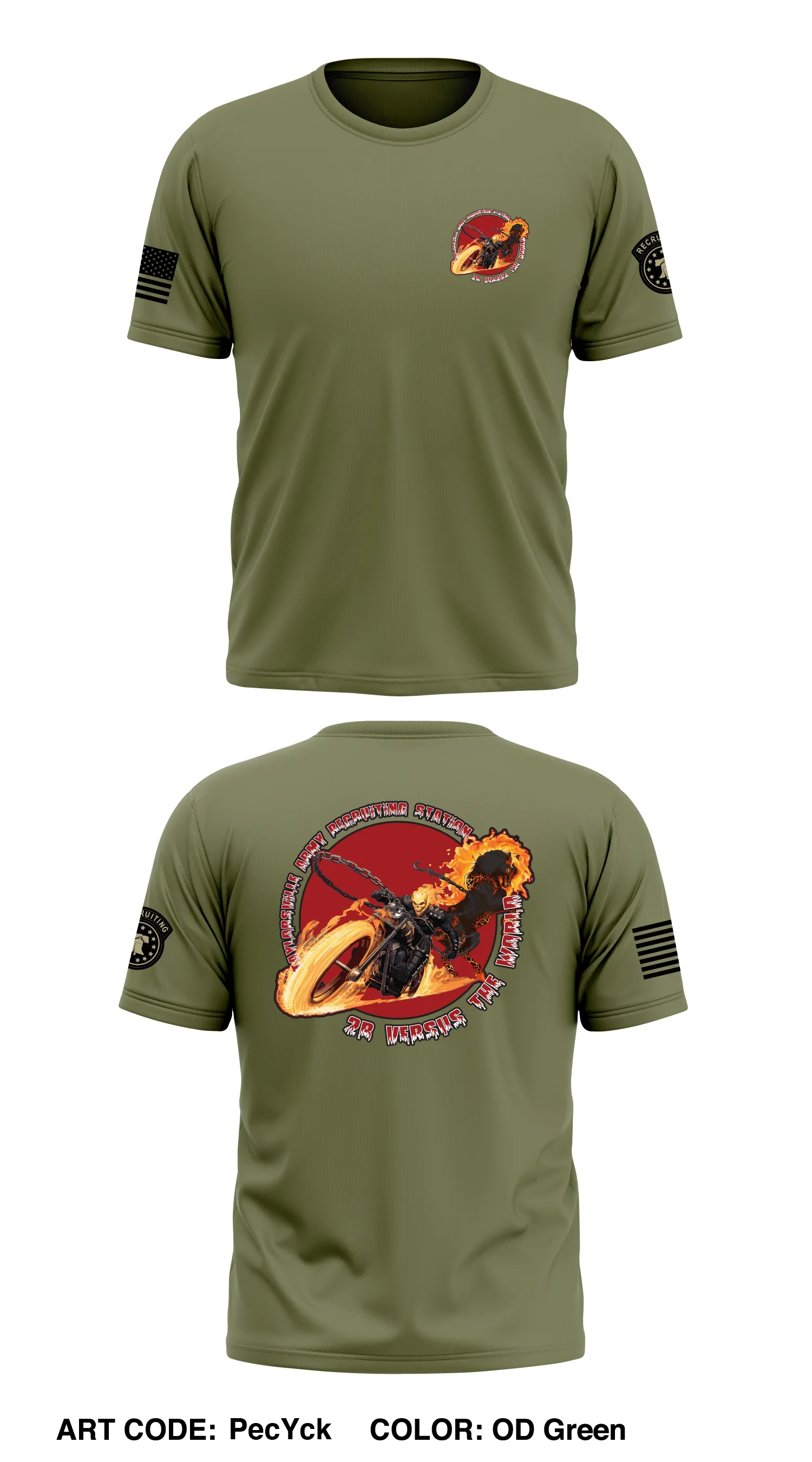Taylorsville Army Recruiting Station  Store 1 Core Men's SS Performance Tee - PecYck