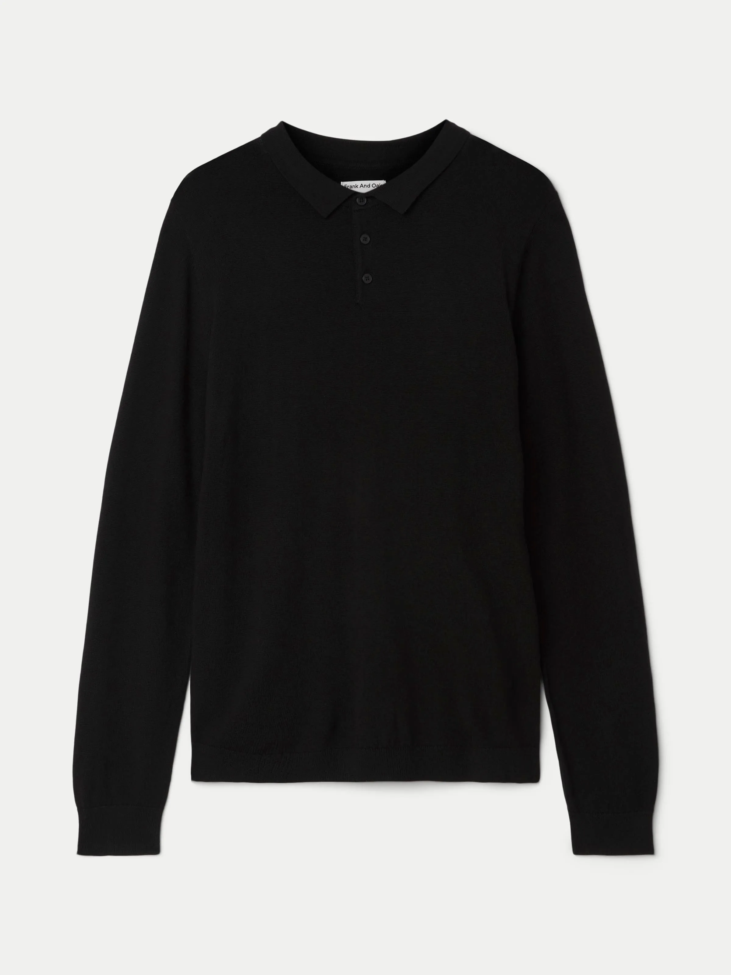 The Merino Polo Sweater in Steel Blue