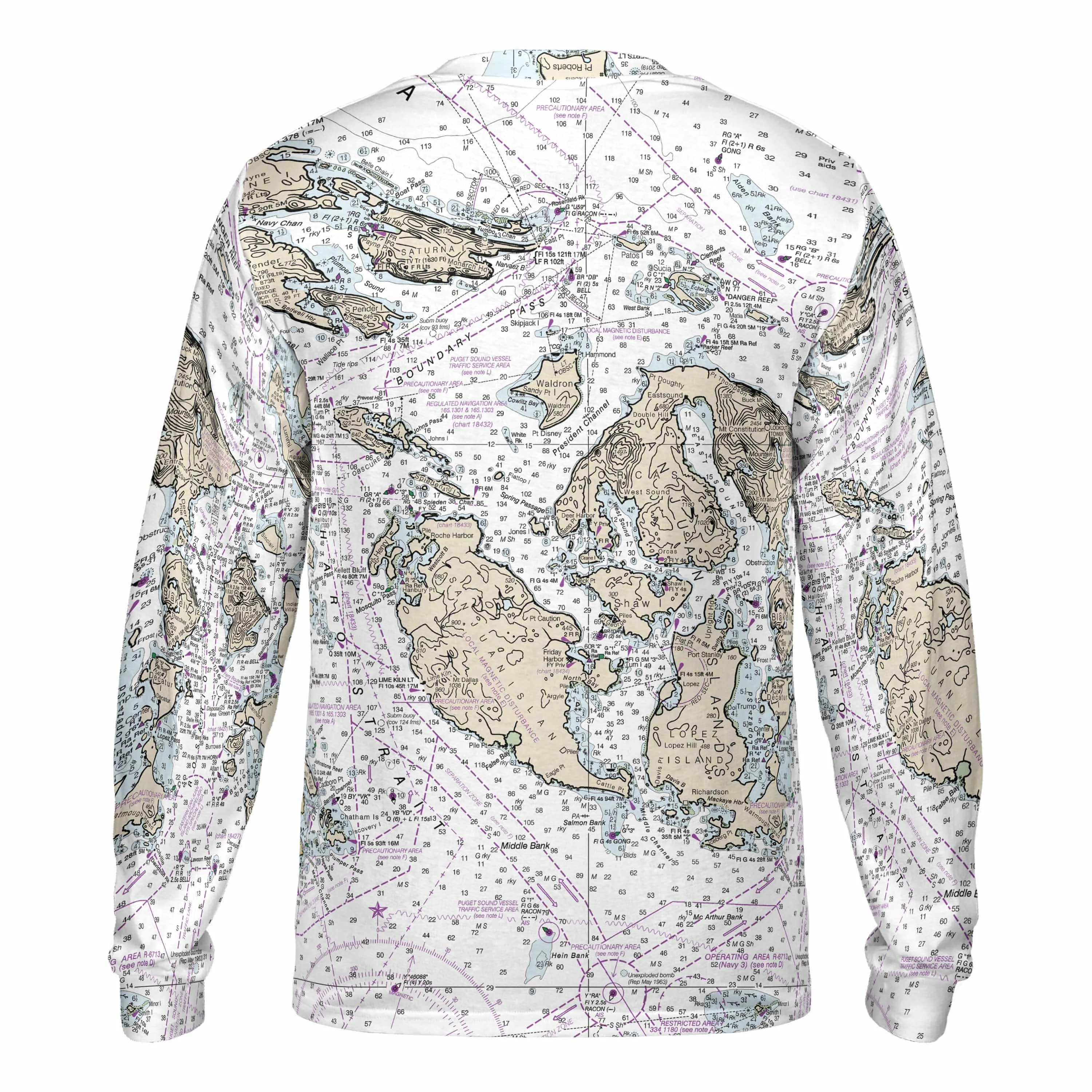 The San Juan Islands Navigator Long Sleeve Performance Tee