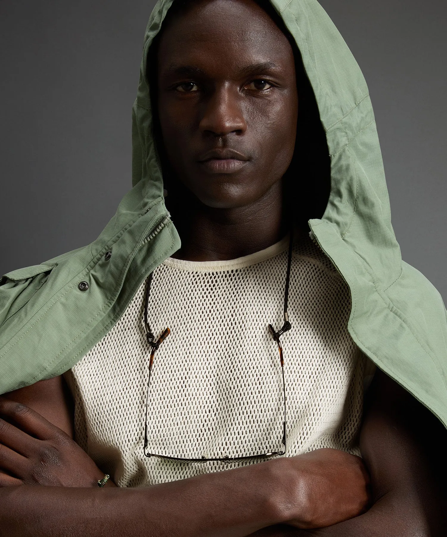 Todd Snyder x Woolrich Mesh Muscle Tank in Bisque