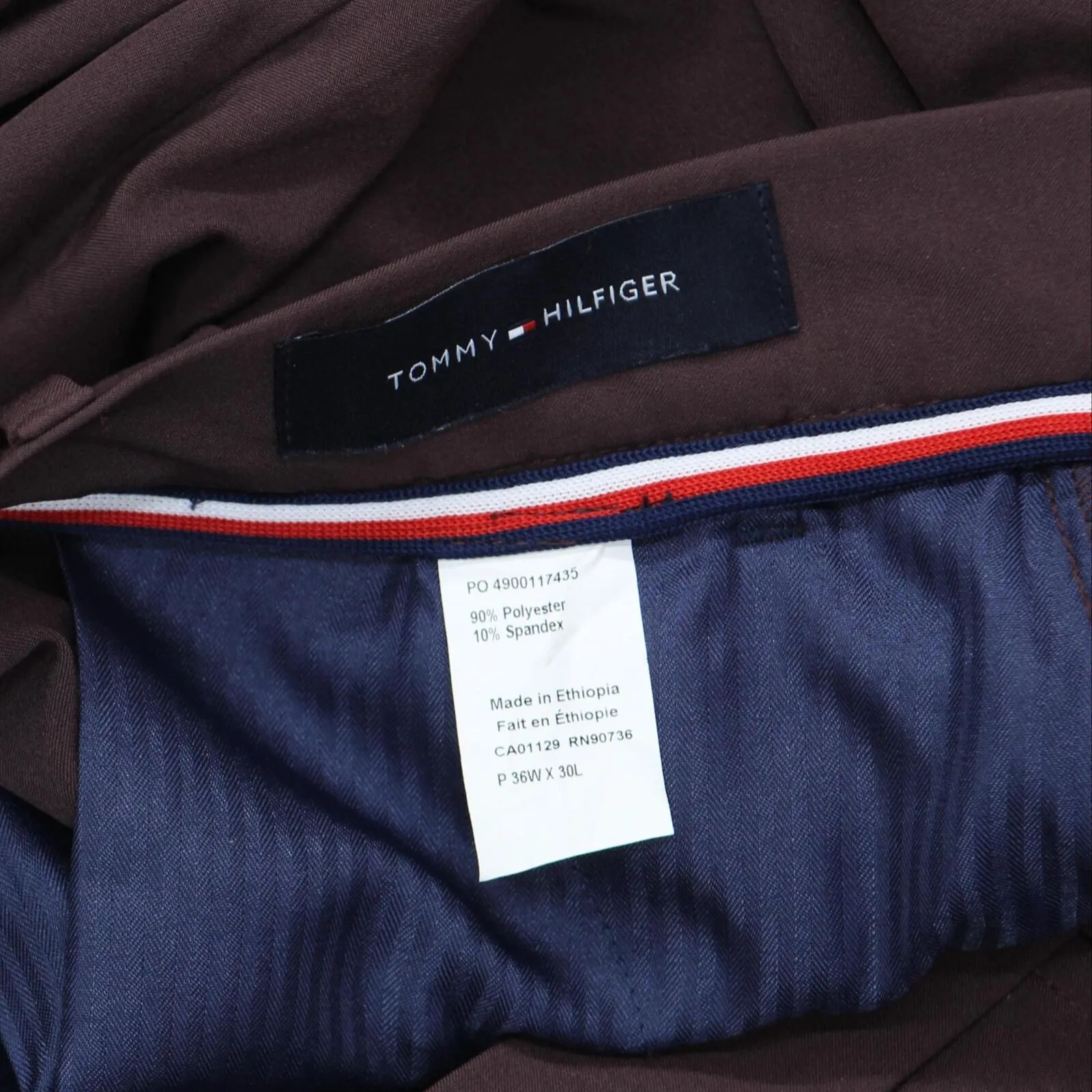 Tommy Hilfiger Mens Stretch Flat Front Dress Pants 166953cc9dd399 Purple 36x30