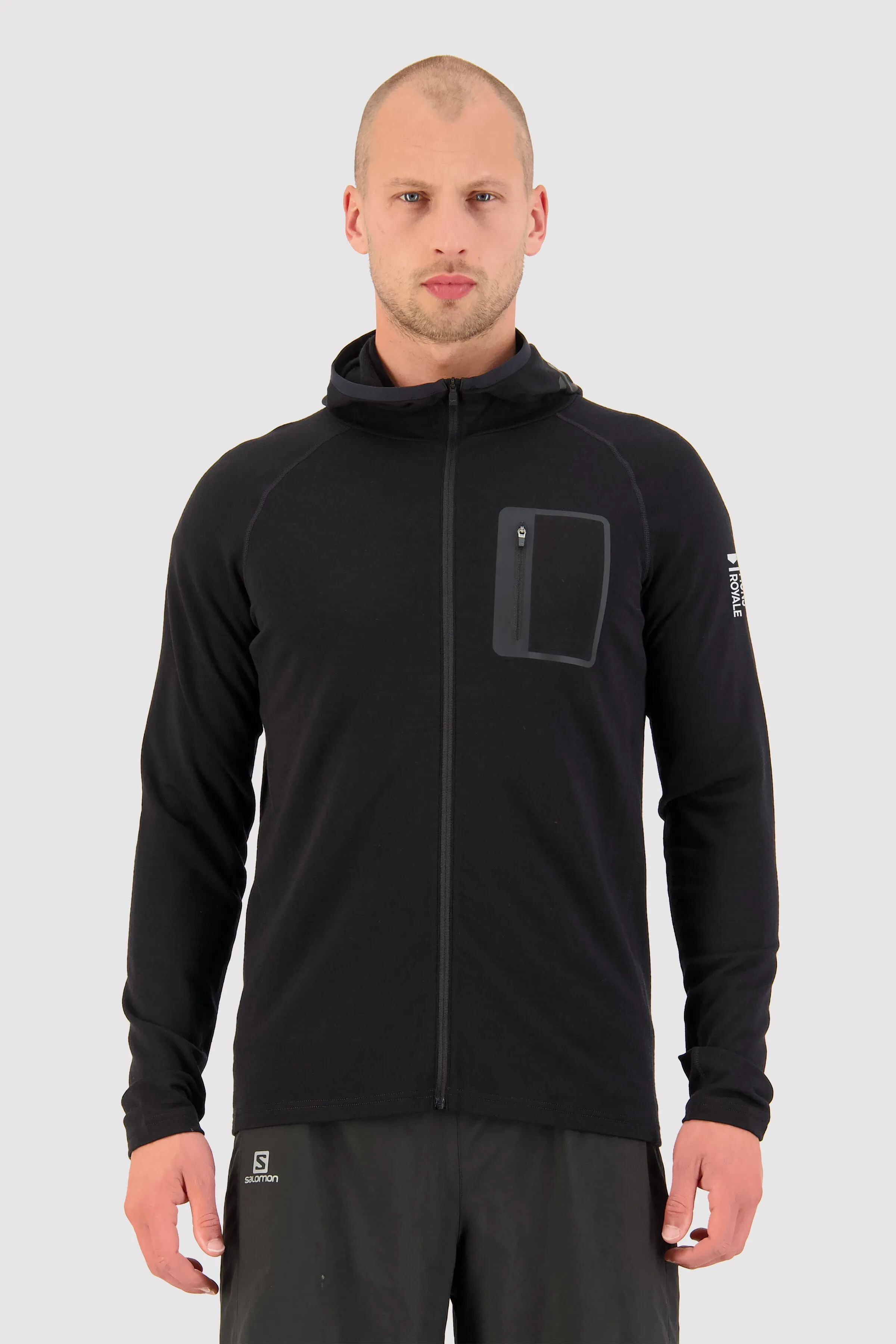 Traverse Full Zip Hood - Black