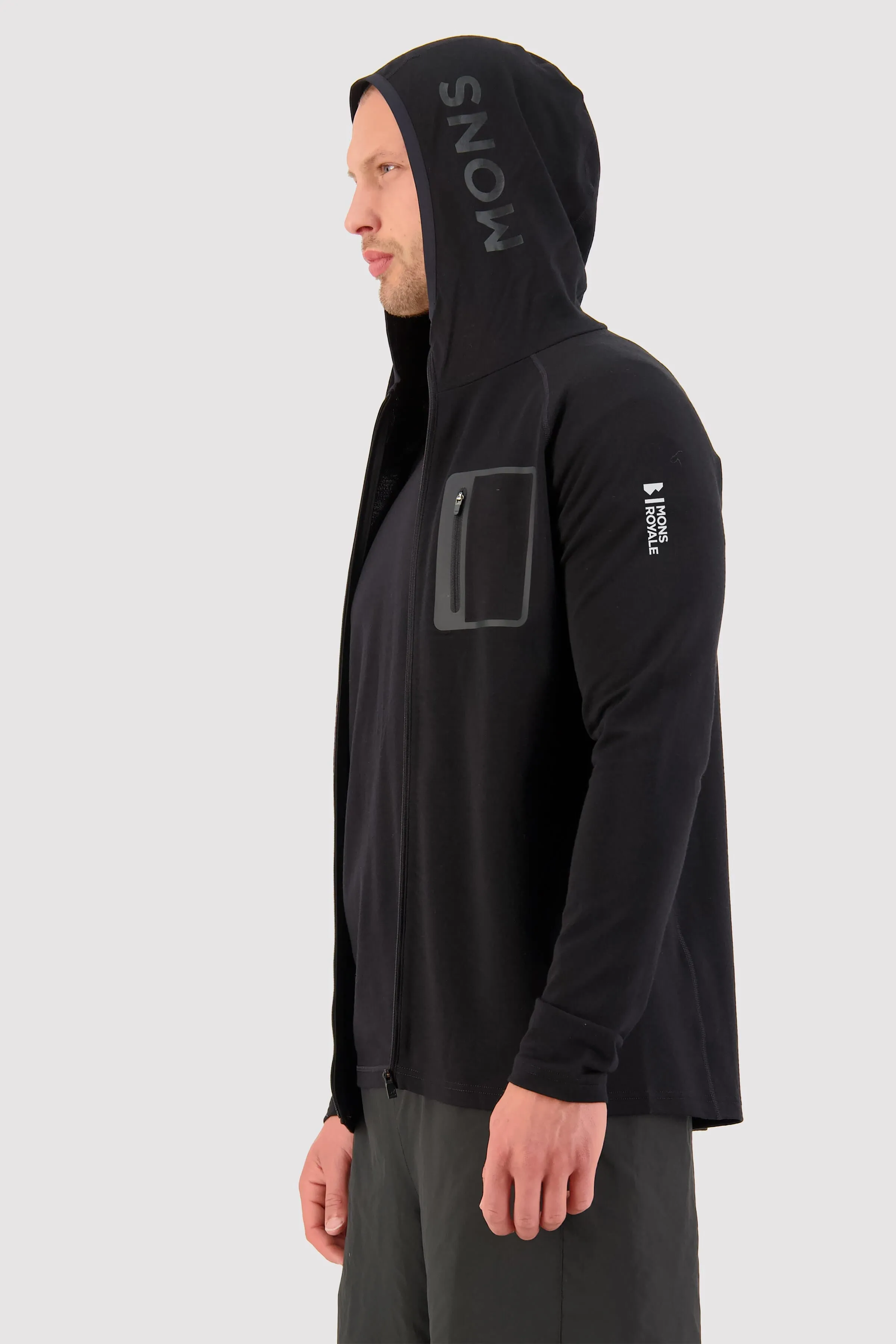 Traverse Full Zip Hood - Black
