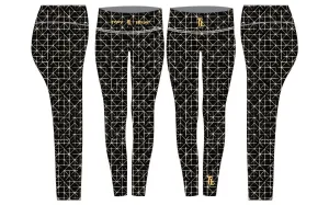 Troy Luxor Women's Black Hex High Waisted Leggings