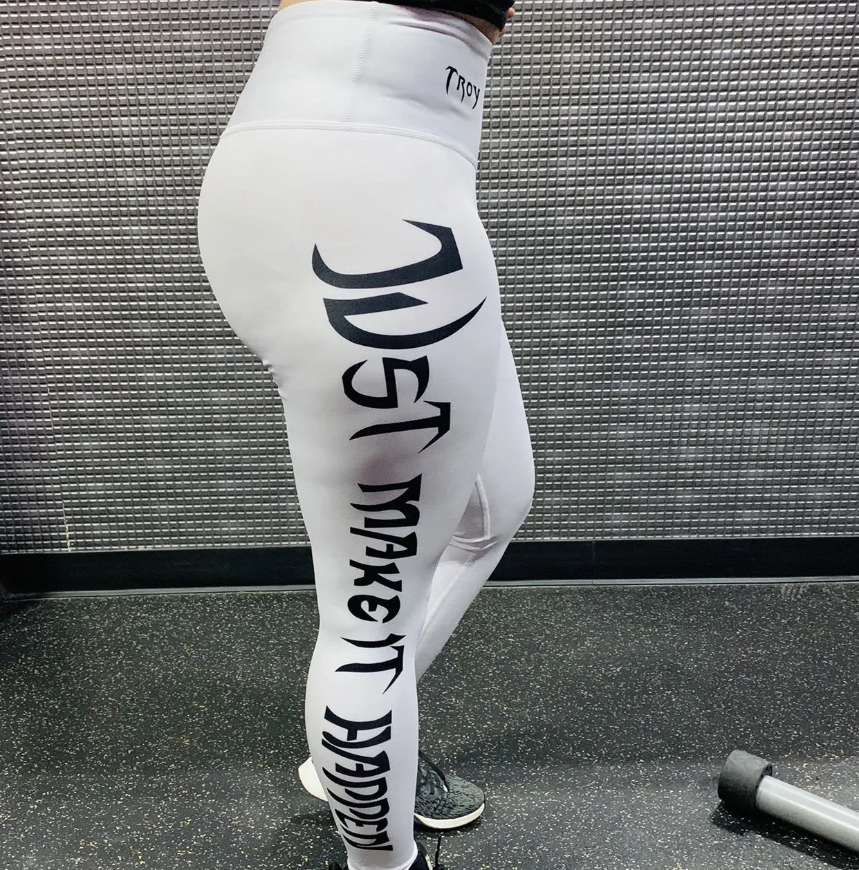Troy Luxor Women's High Waist Leggings White Diamond