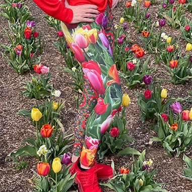 Tulip Flower Yoga  Leggings