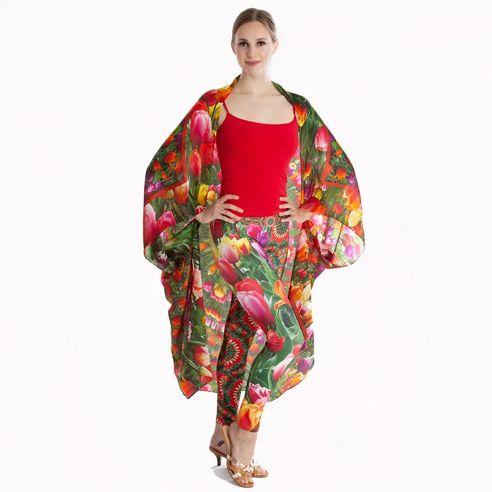Tulip Flower Yoga  Leggings