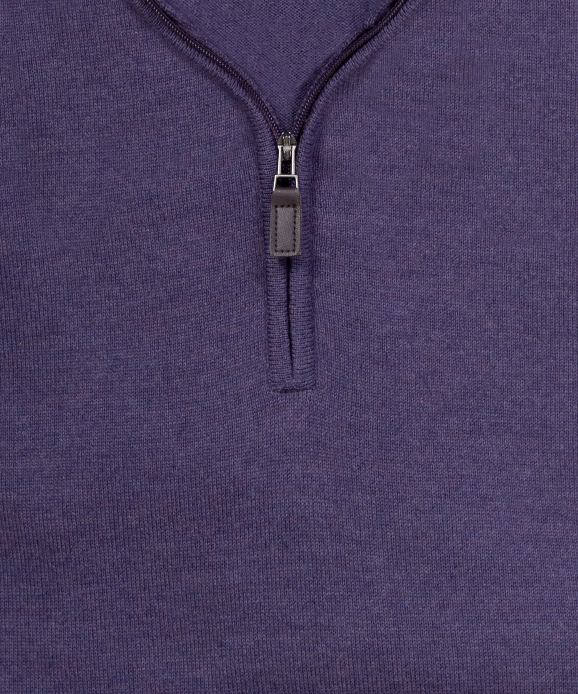 Ultra-fine Zegna Baruffa Half-Zip Merino Wool Sweater - Plum