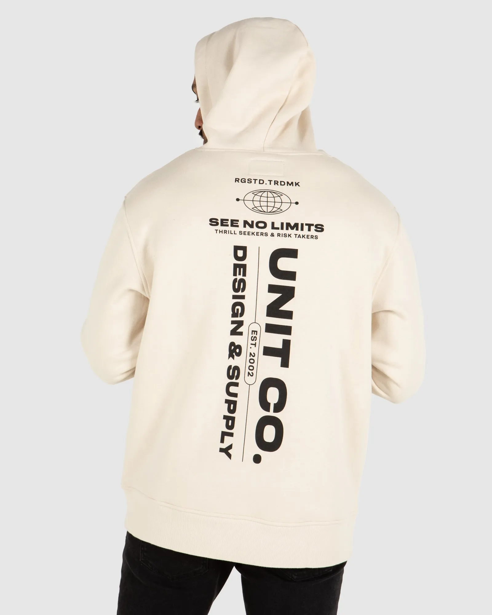 UNIT Mens Worldwide Pull Over Hoodie