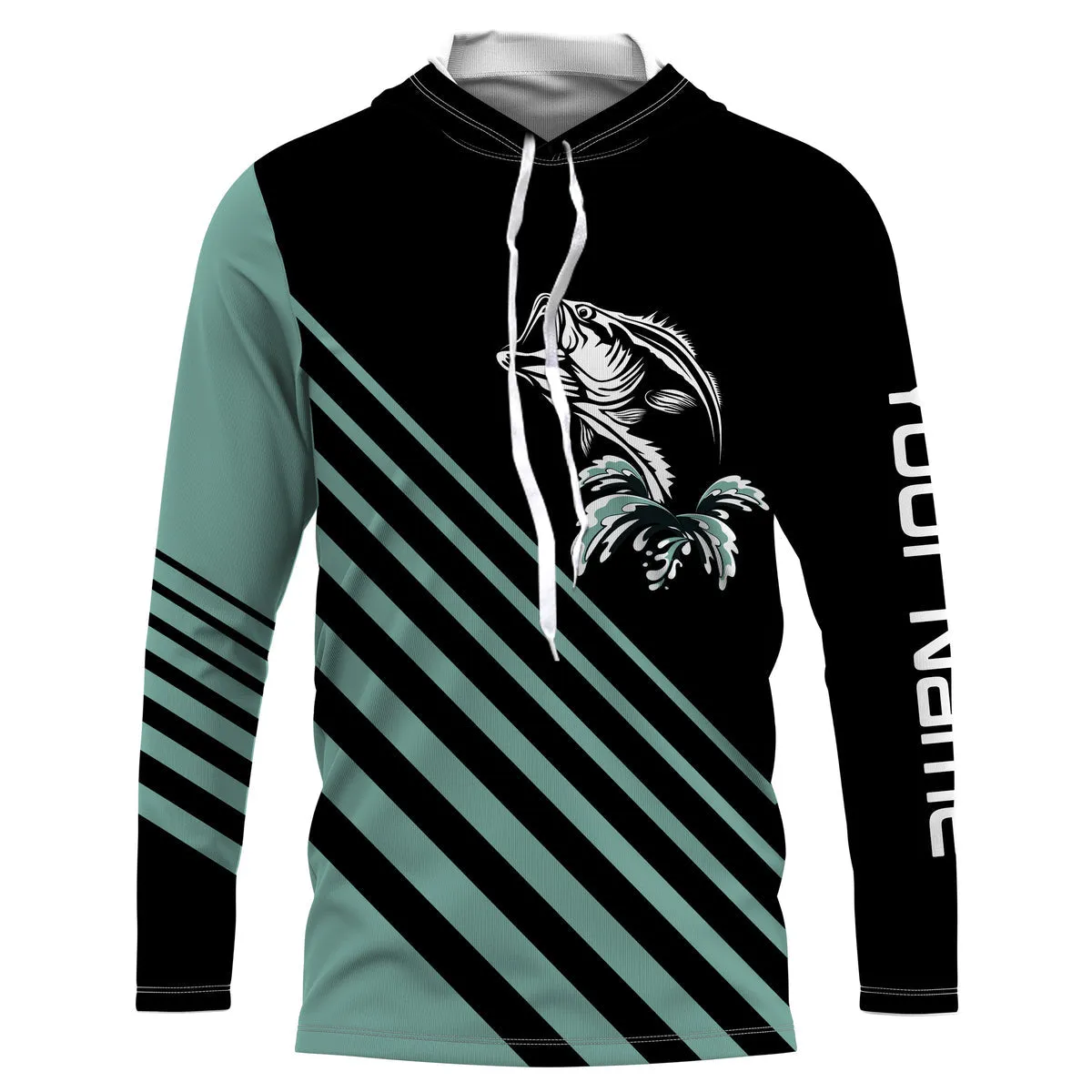UPF 30  Long Sleeve Performance Bass Fishing Shirt - UV Sun Protection TTS0075