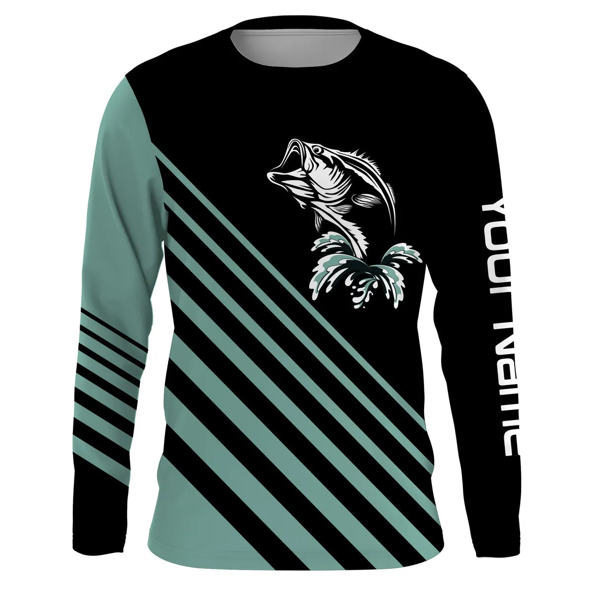 UPF 30  Long Sleeve Performance Bass Fishing Shirt - UV Sun Protection TTS0075