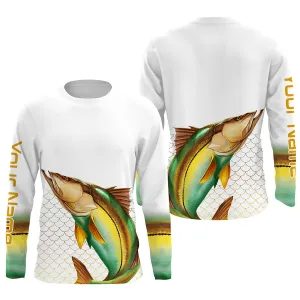 UPF 30  Long Sleeve Performance Snook Fishing Shirt - UV Sun Protection TTS0046