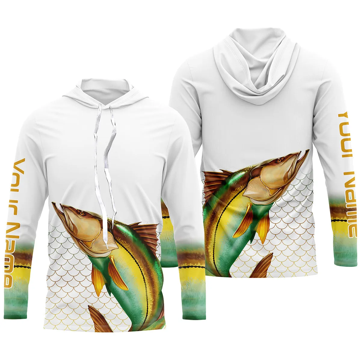UPF 30  Long Sleeve Performance Snook Fishing Shirt - UV Sun Protection TTS0046