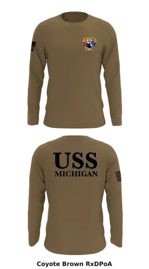 USS Michigan Store 1 Core Men's LS Performance Tee - RxDPoA