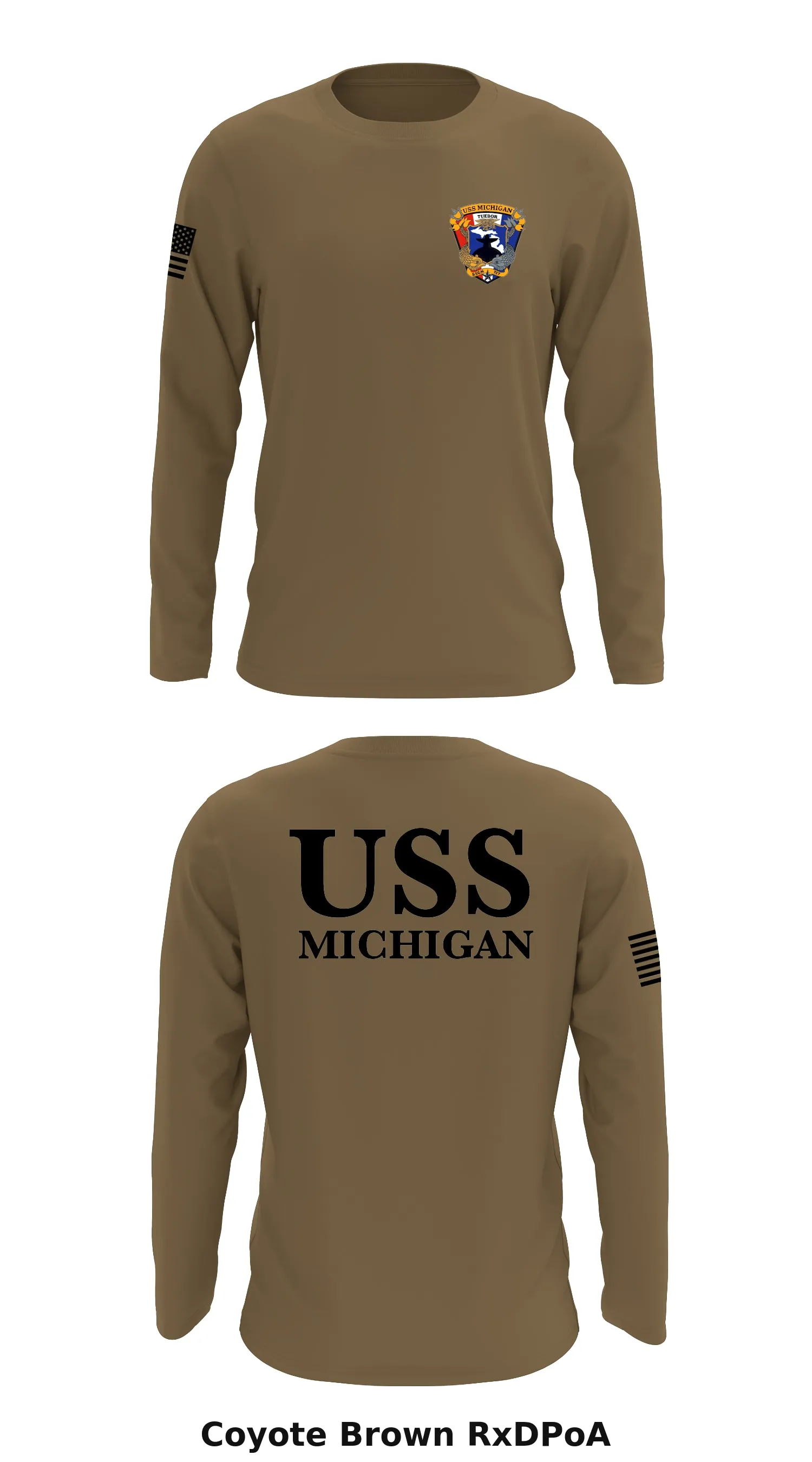 USS Michigan Store 1 Core Men's LS Performance Tee - RxDPoA