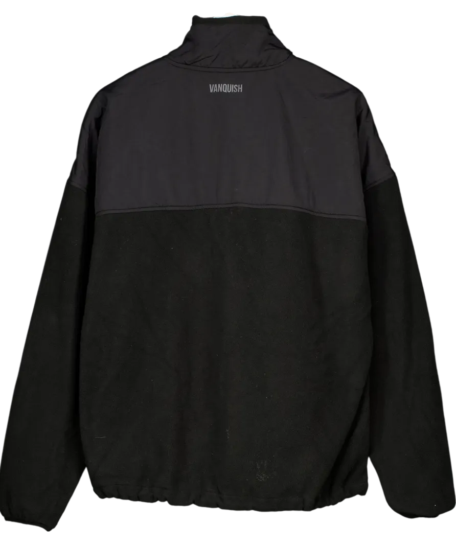 Vanquish Black 1/4 Zip Fleece And Shell Sweater UK M