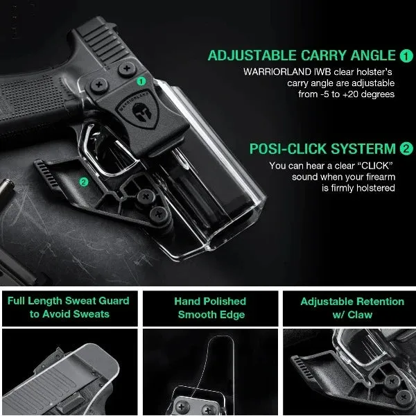 Warriorland Claw IWB Holster Glock 17/19 | Clear