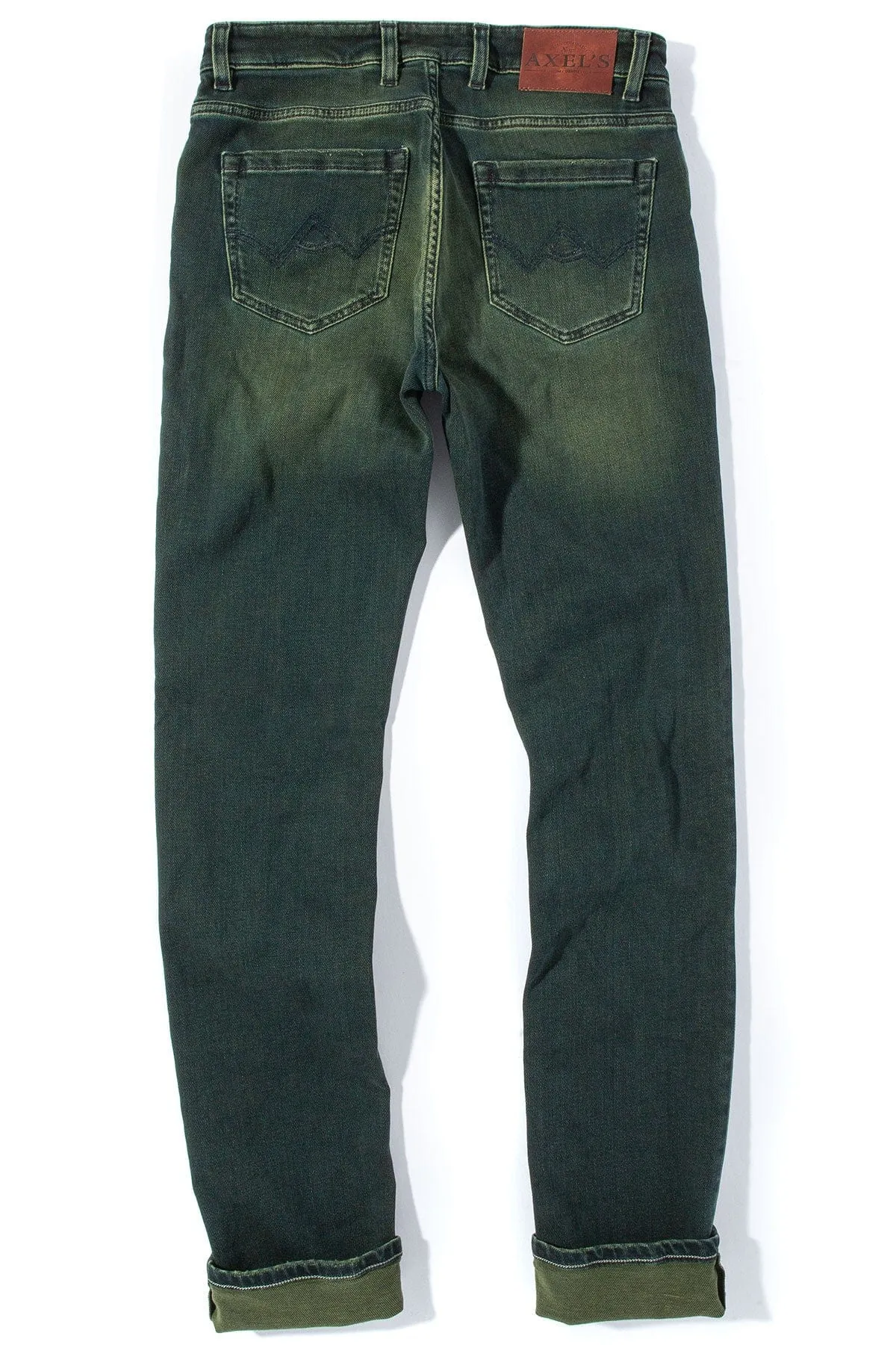 Waylon Over-Dyed Stretch Denim In Avocado