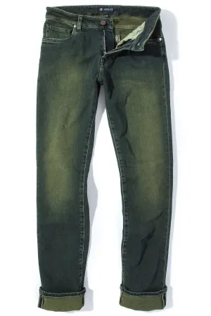 Waylon Over-Dyed Stretch Denim In Avocado