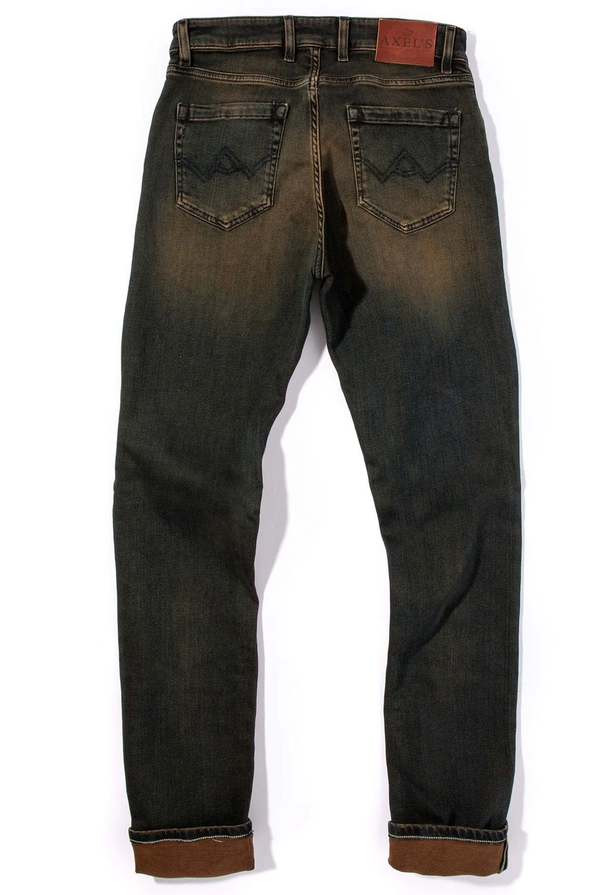 Waylon Over-Dyed Stretch Denim In Ruggine