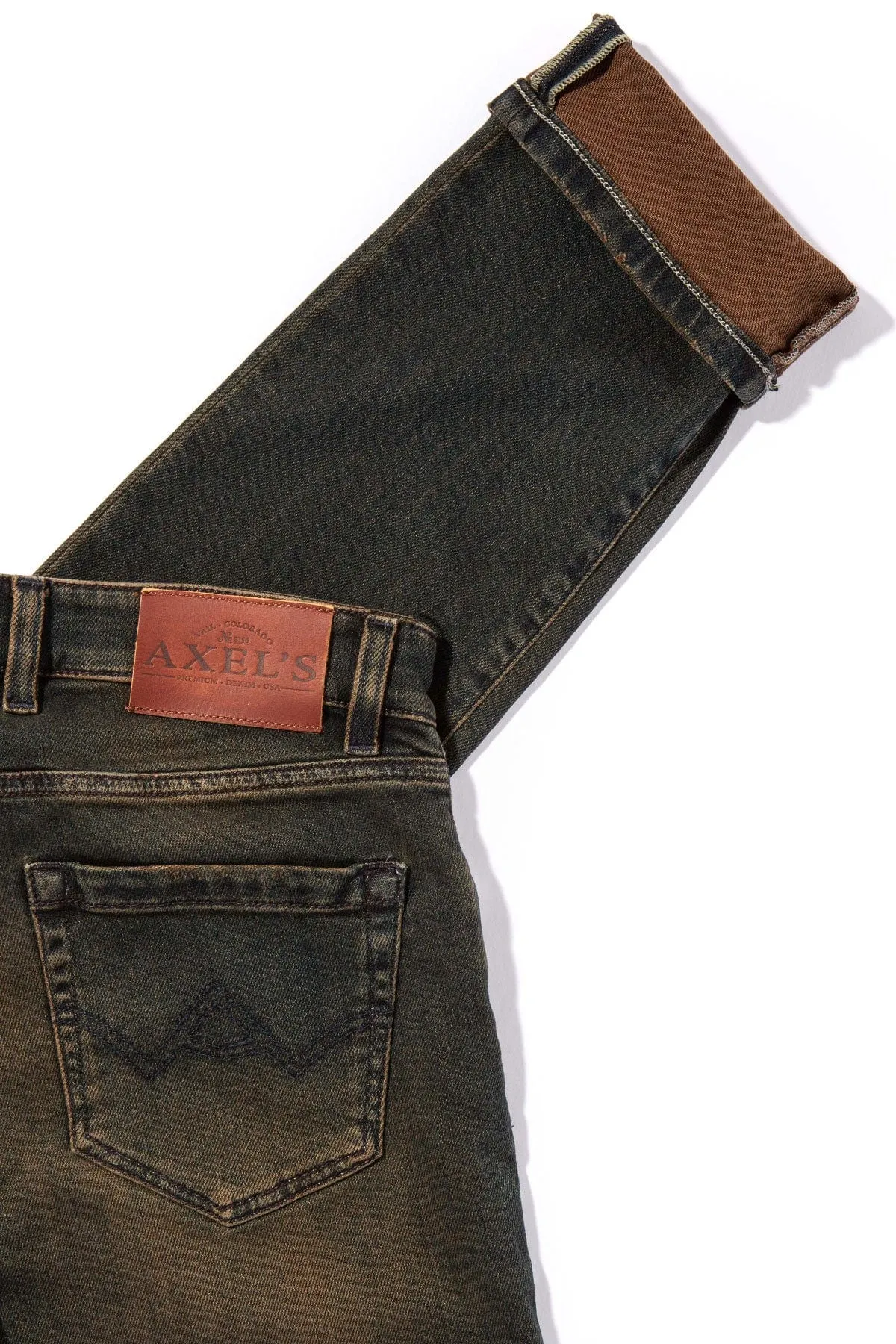 Waylon Over-Dyed Stretch Denim In Ruggine