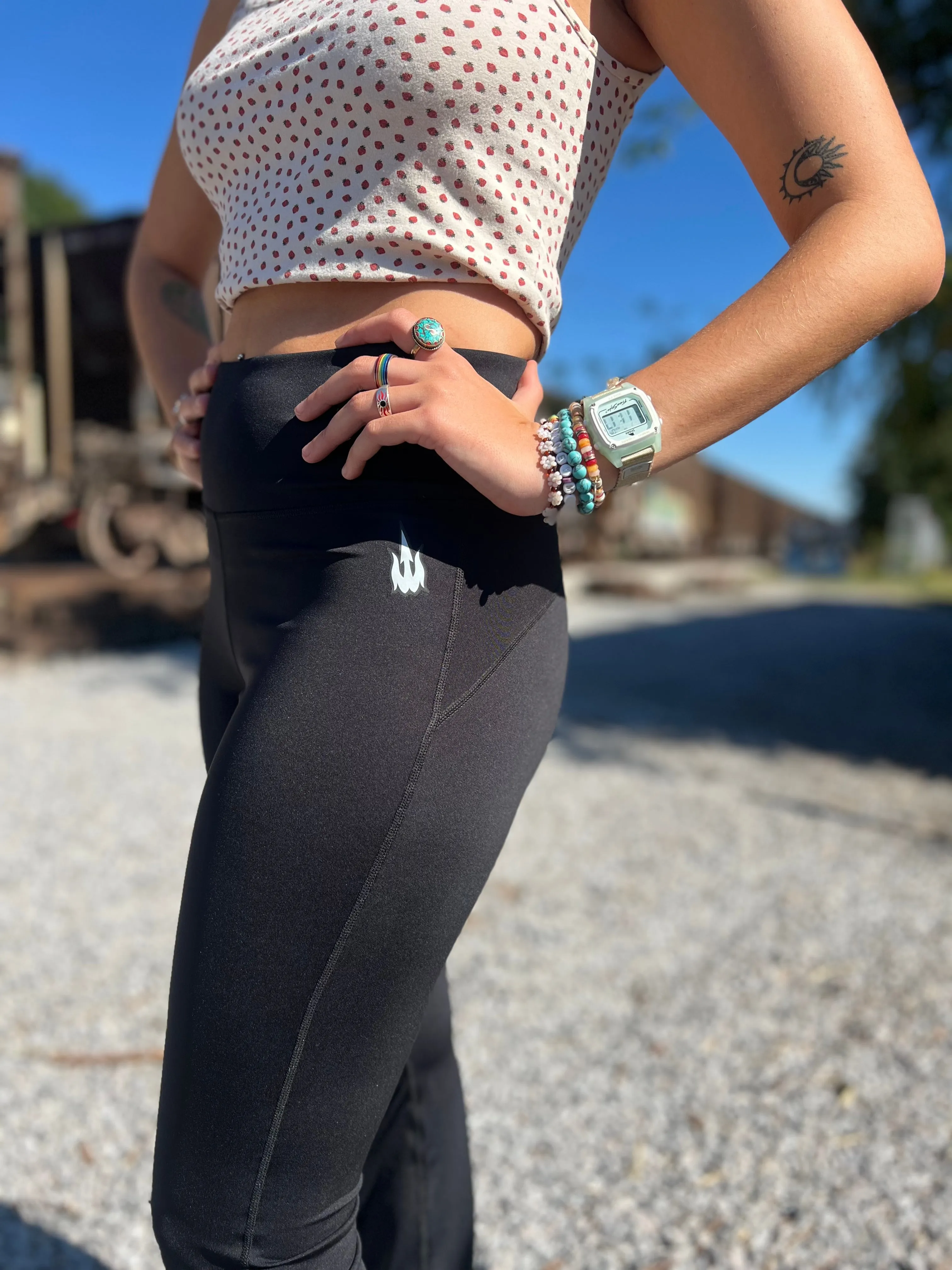 WBZ Gloria Bell Bottom Yoga Pants Black