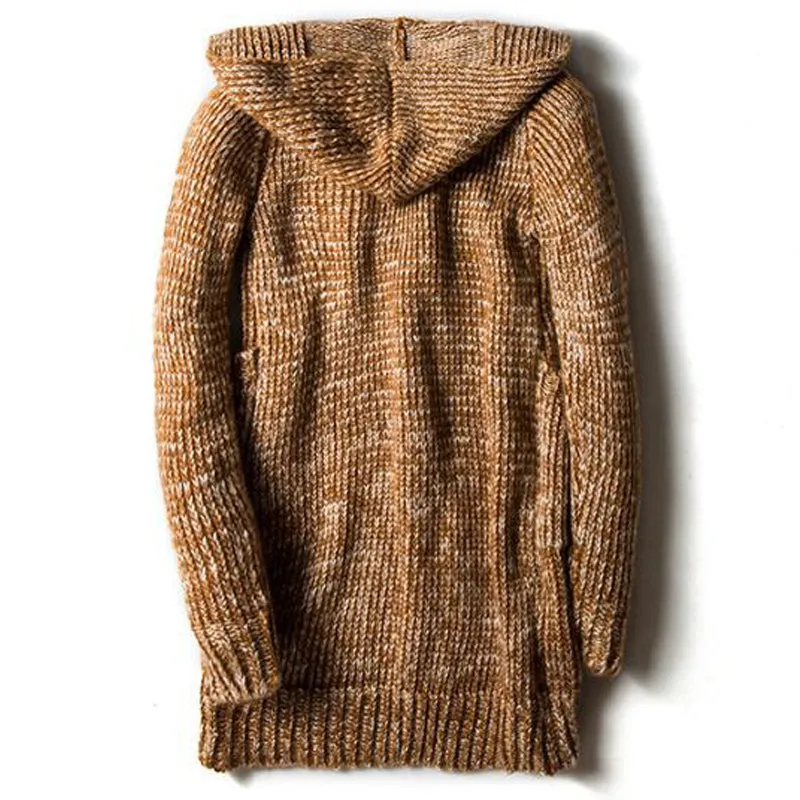 West Louis™ Hooded Knit Jersey Cardigan Sweater