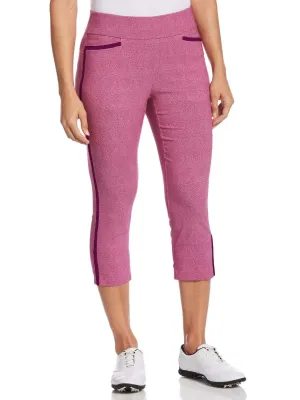 Womens Mini Leaf Print TrueSculpt™ Capri Pant