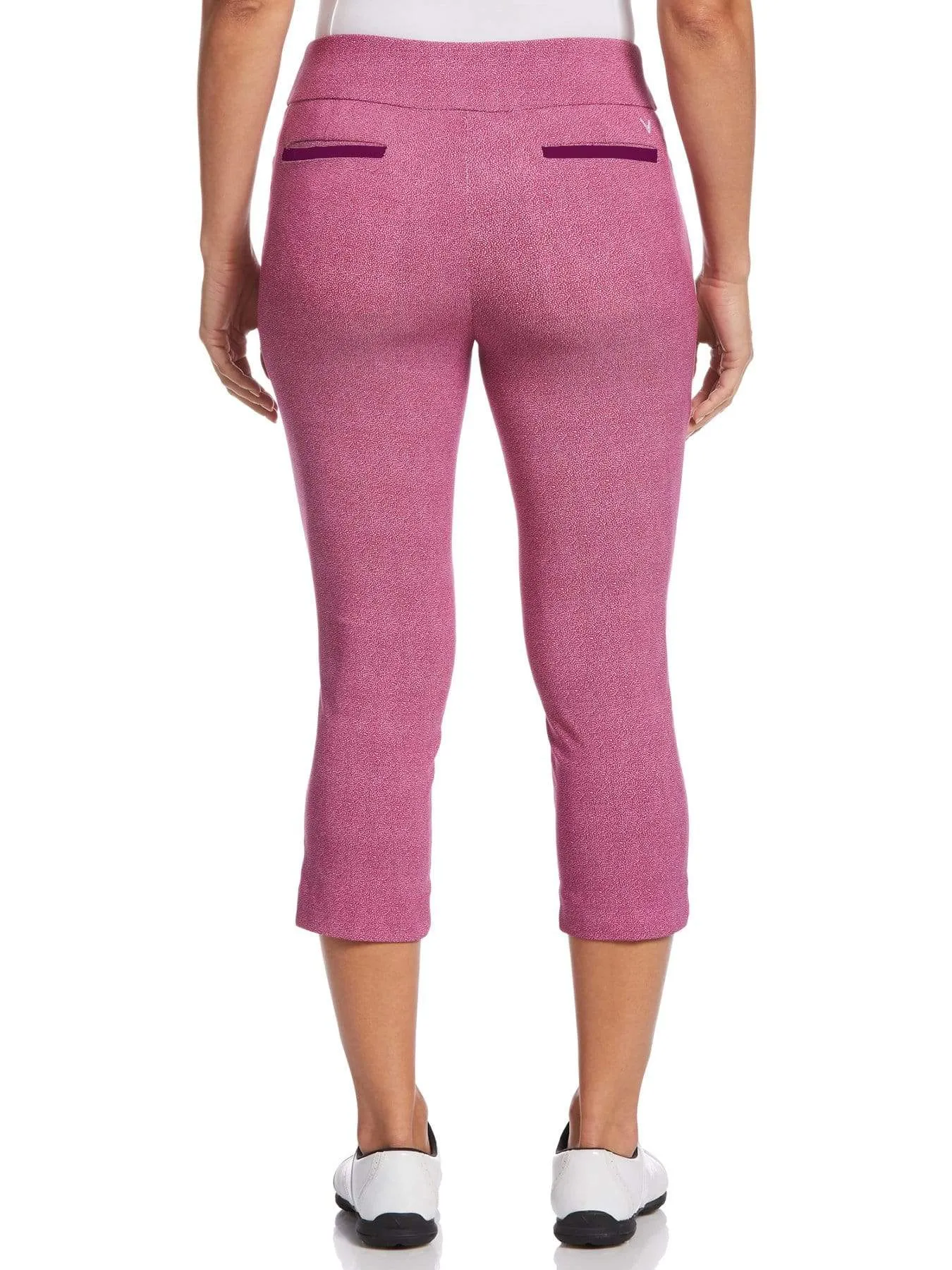 Womens Mini Leaf Print TrueSculpt™ Capri Pant