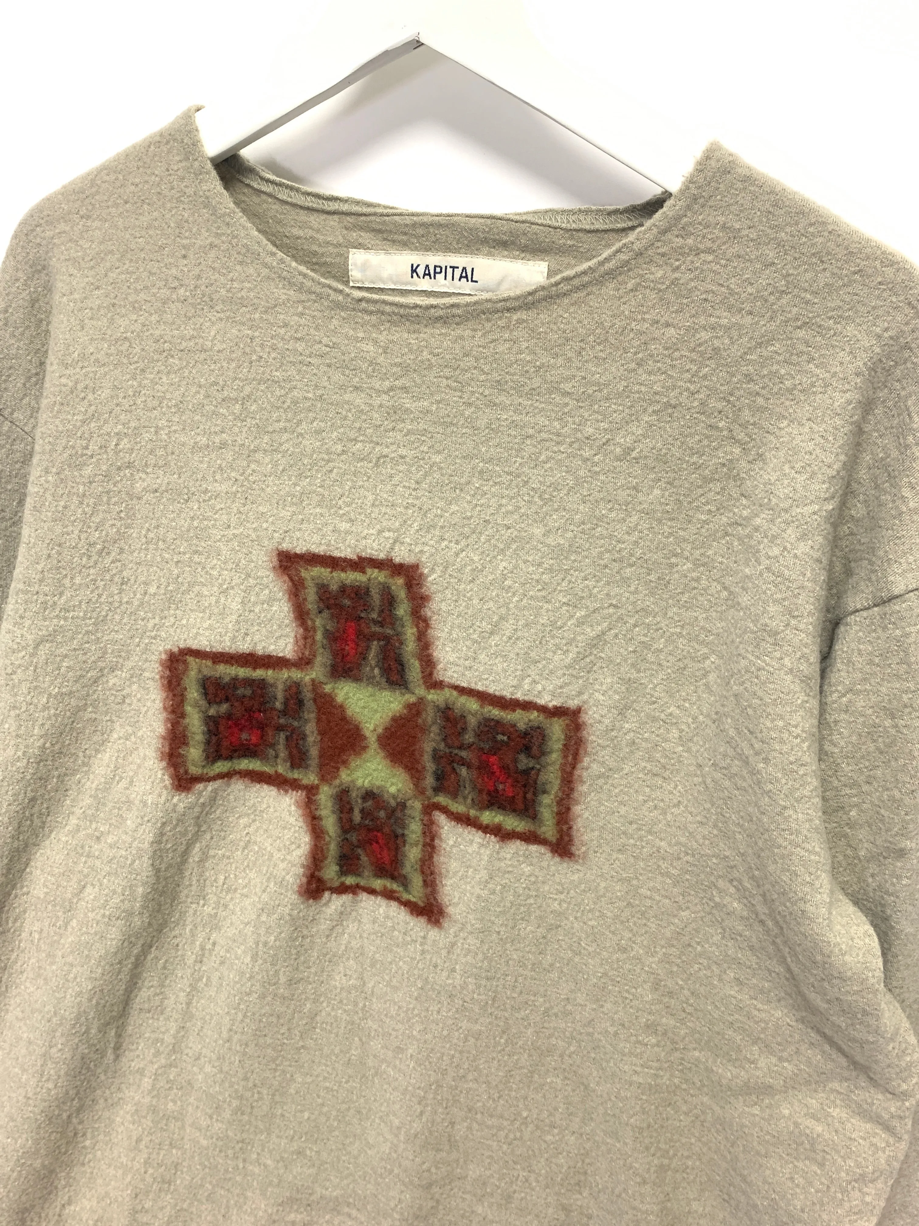 [XL] Kapital Totem Potlach Cross Wool Sweater
